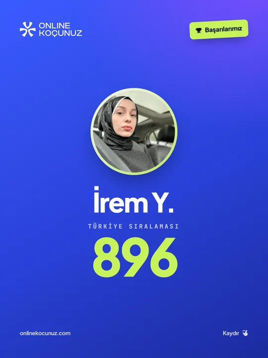 İrem Y. – Türkiye sıralaması 896