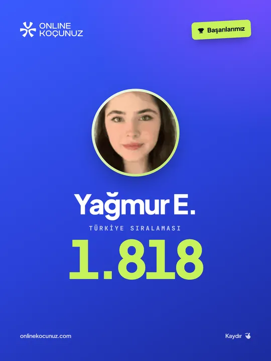 Yagmur E. – Türkiye sıralaması 1.818