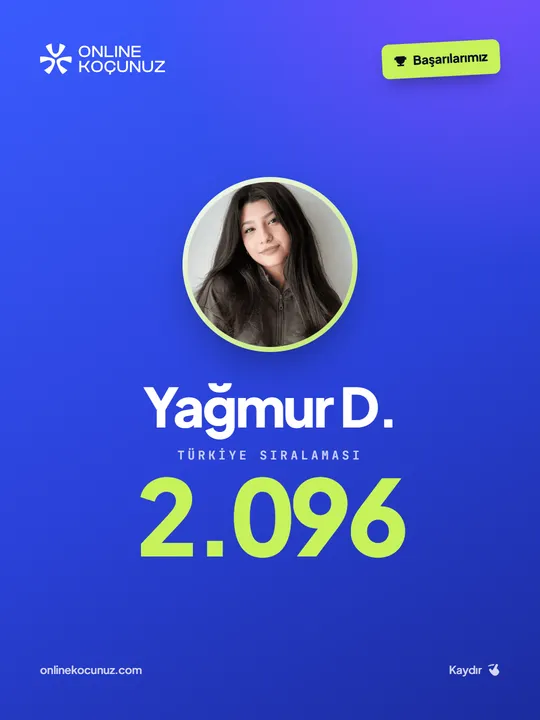 Yagmur D. – Türkiye sıralaması 2.096