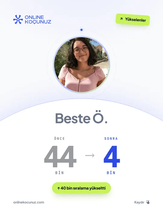 Beste O. – Online Koçunuz ile sıralamasını yükseltti